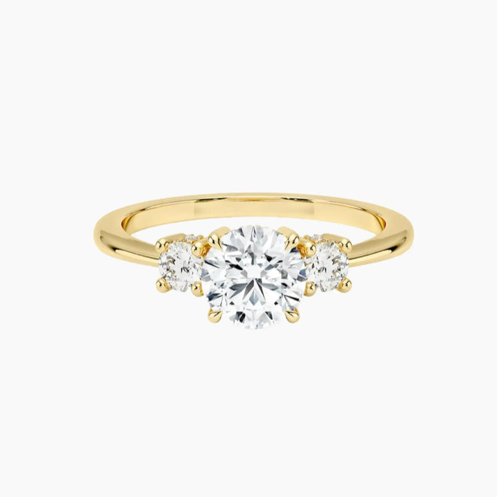 Seraphina Round Hidden Halo 1.5 Carat Lab Grown Diamond Engagement Ring in 18K Yellow Gold