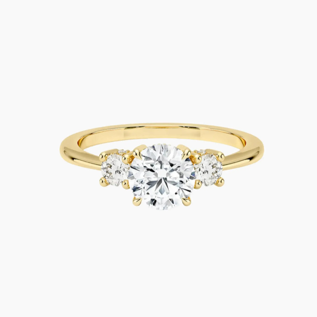 Seraphina Round Hidden Halo Diamond Ring Setting in 18K Rose Gold