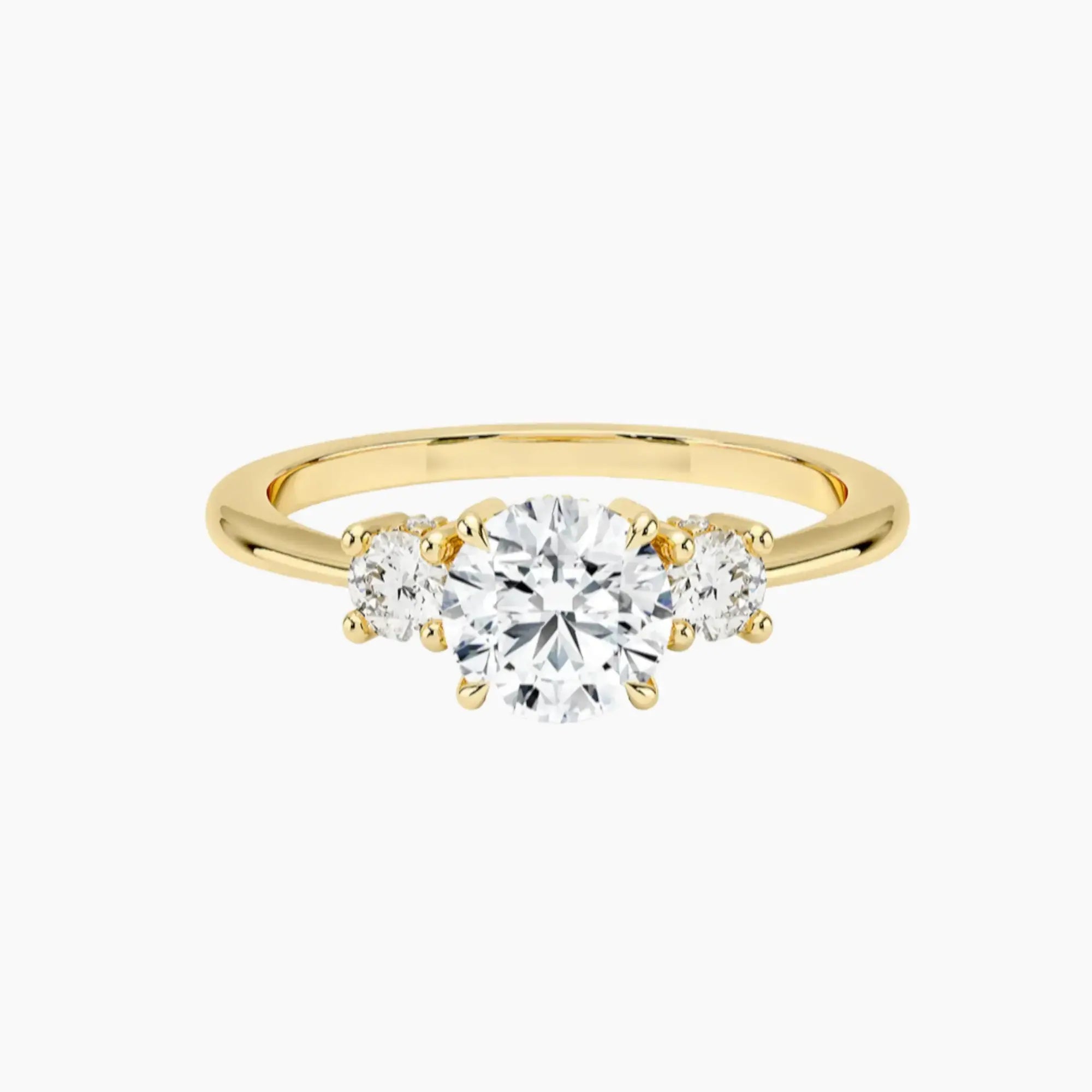 Seraphina Round Hidden Halo 3 Carat Lab Grown Diamond Engagement Ring in 14K Rose Gold