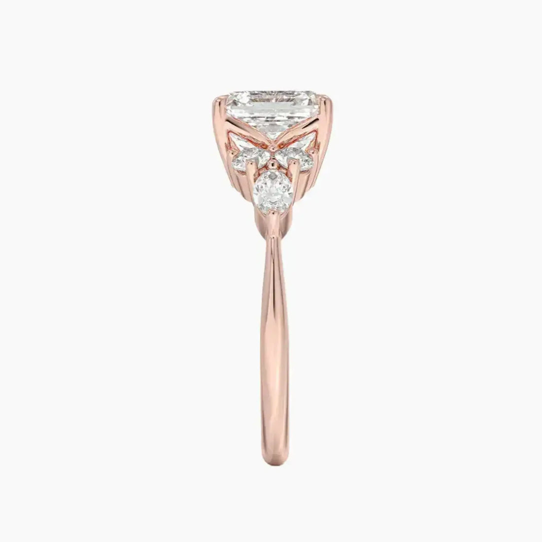 Ingrid Asscher Designer 3 Carat Lab Grown Diamond Engagement Ring in 14K Yellow Gold