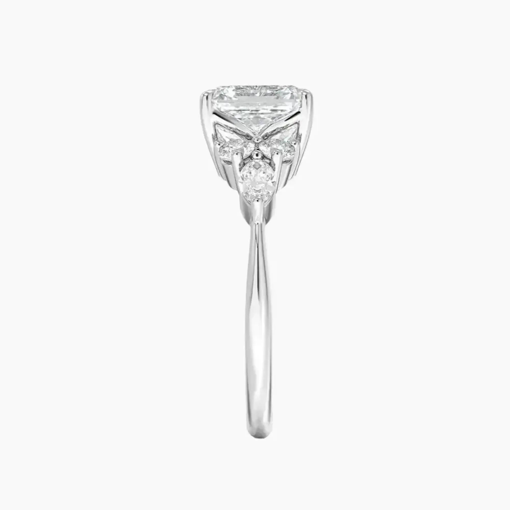 Ingrid Asscher Designer Diamond Ring Setting in 14K Yellow Gold