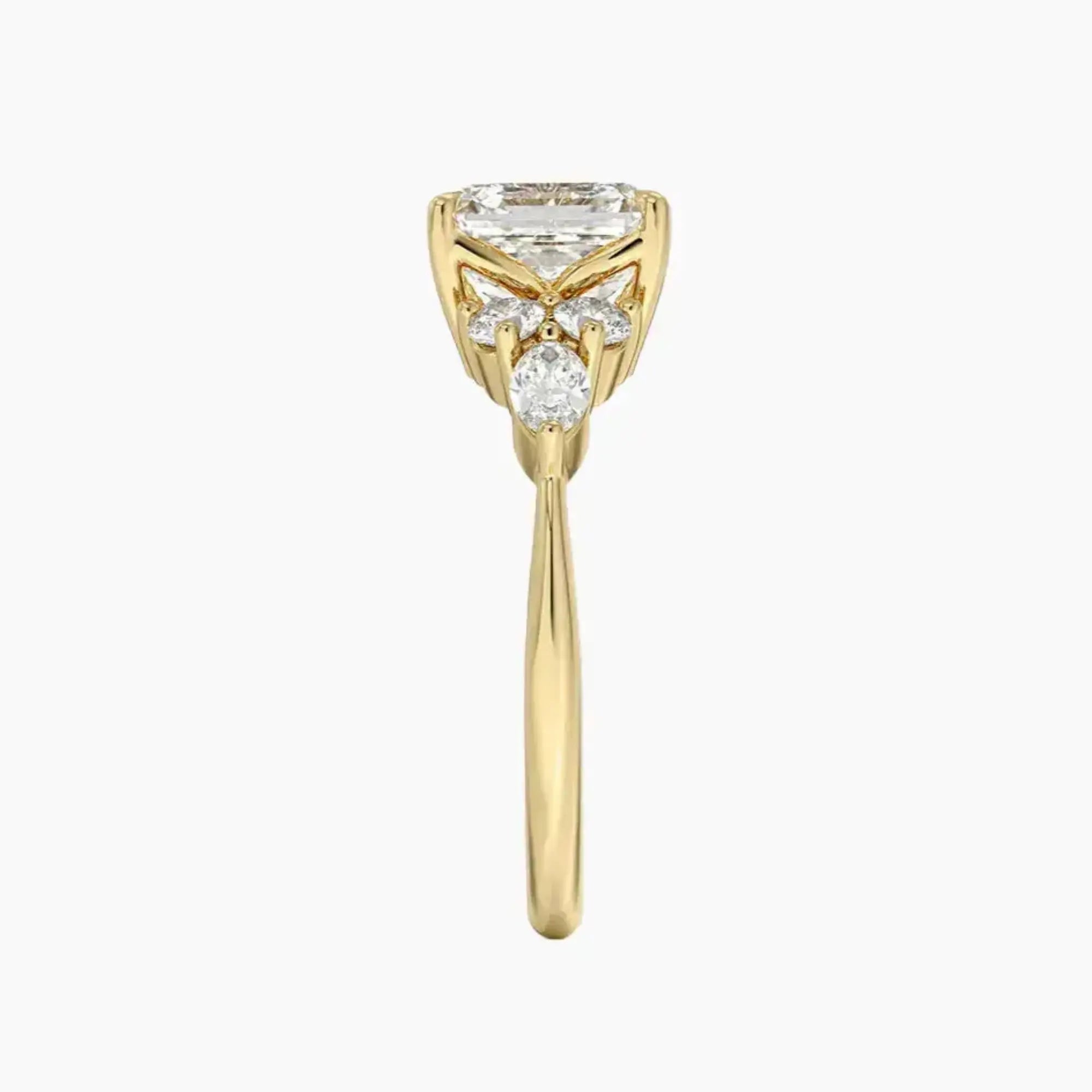 Ingrid Asscher Designer 2 Carat Lab Grown Diamond Engagement Ring in 14K Rose Gold