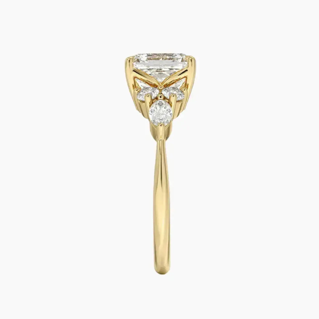 Ingrid Asscher Designer 2 Carat Lab Grown Diamond Engagement Ring in 14K Rose Gold