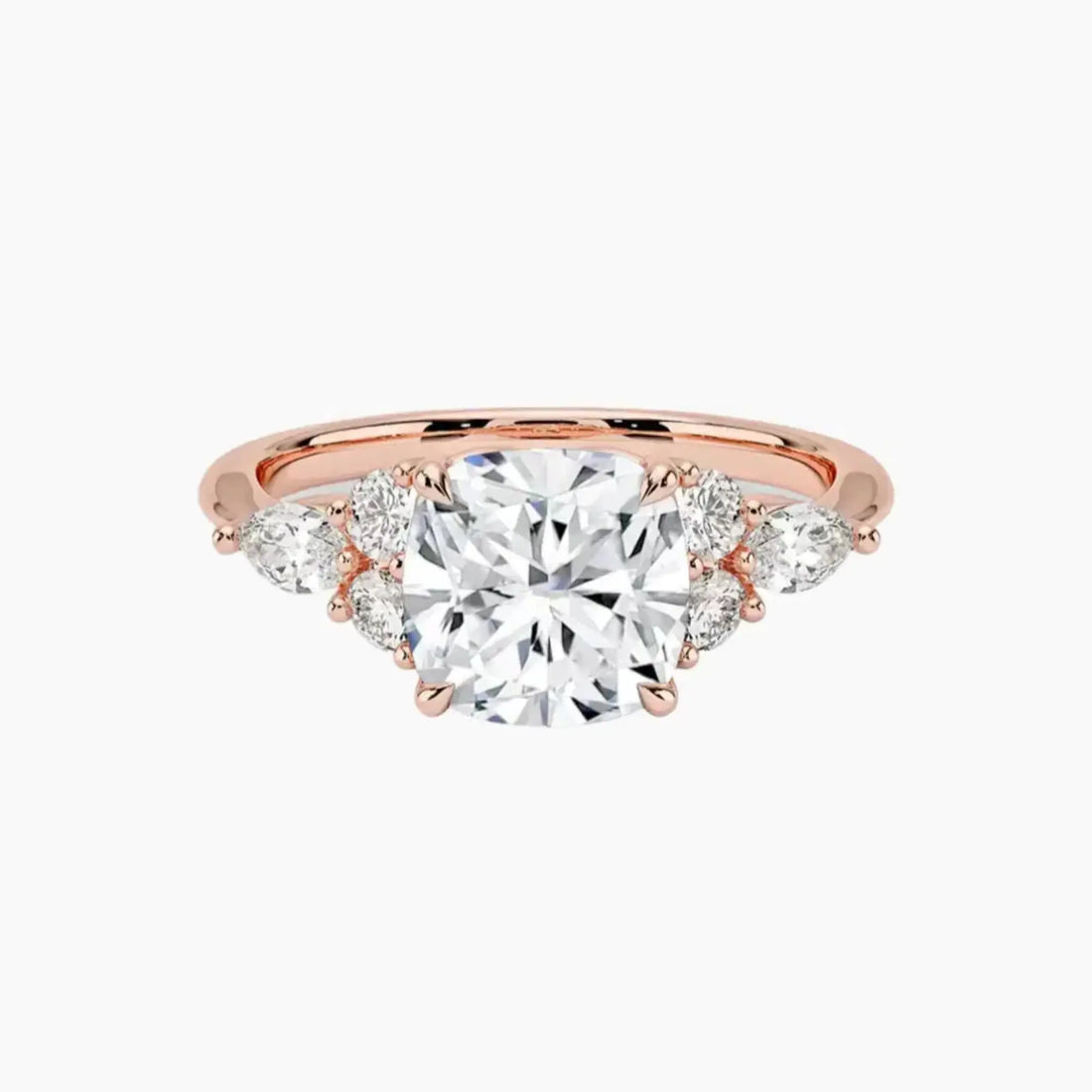Ingrid Cushion Designer 1.5 Carat Lab Grown Diamond Engagement Ring in 18K Yellow Gold