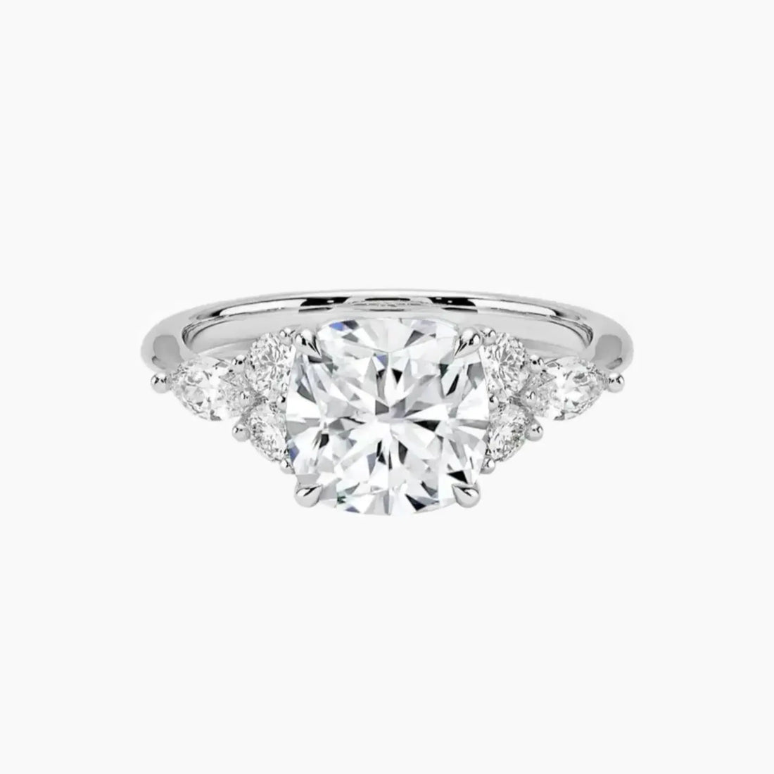 Ingrid Cushion Designer 2.5 Carat Lab Grown Diamond Engagement Ring in 14K Rose Gold