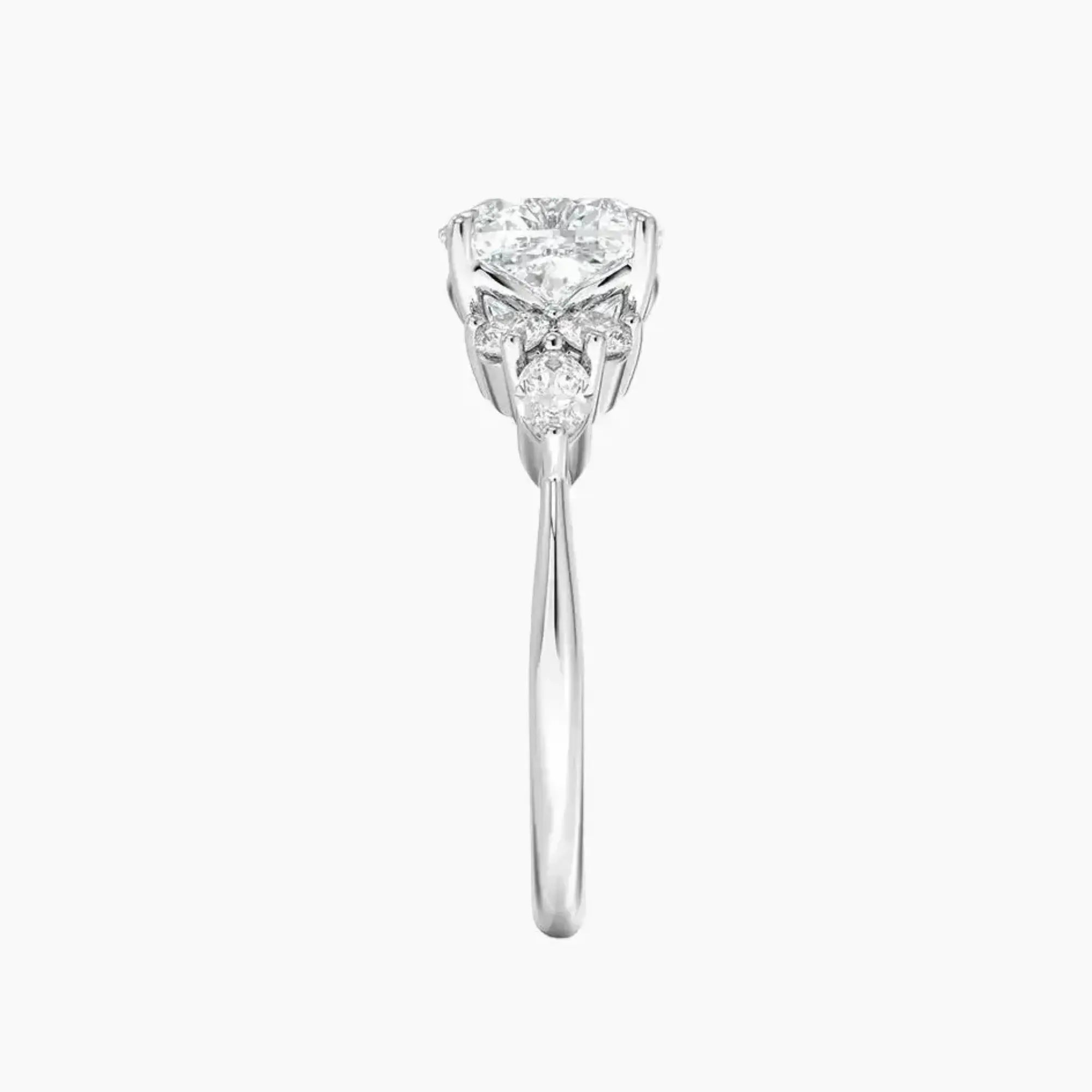 Ingrid Cushion Designer Diamond Ring Setting in 14K Rose Gold