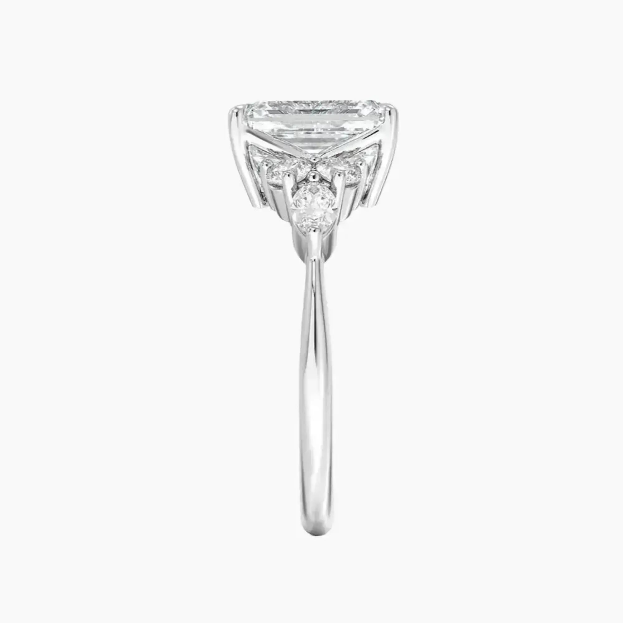 Ingrid Emerald Designer 3 Carat Lab Grown Diamond Engagement Ring in 14K Rose Gold