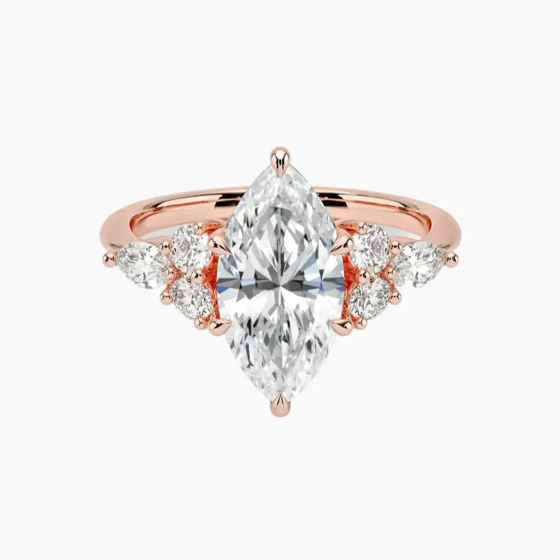 Ingrid Marquise Designer 1.5 Carat Lab Grown Diamond Engagement Ring in 14K Yellow Gold
