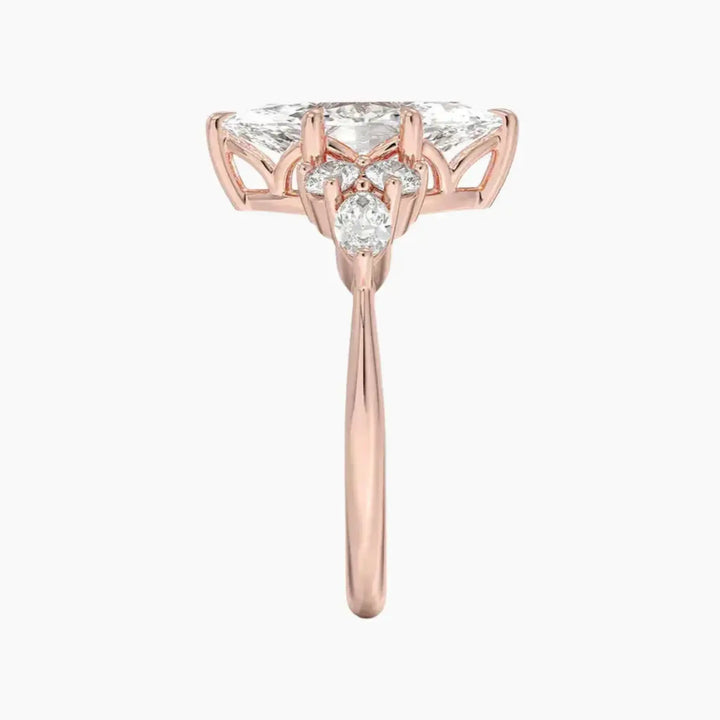 Ingrid Marquise Designer 1.5 Carat Lab Grown Diamond Engagement Ring in 18K Yellow Gold