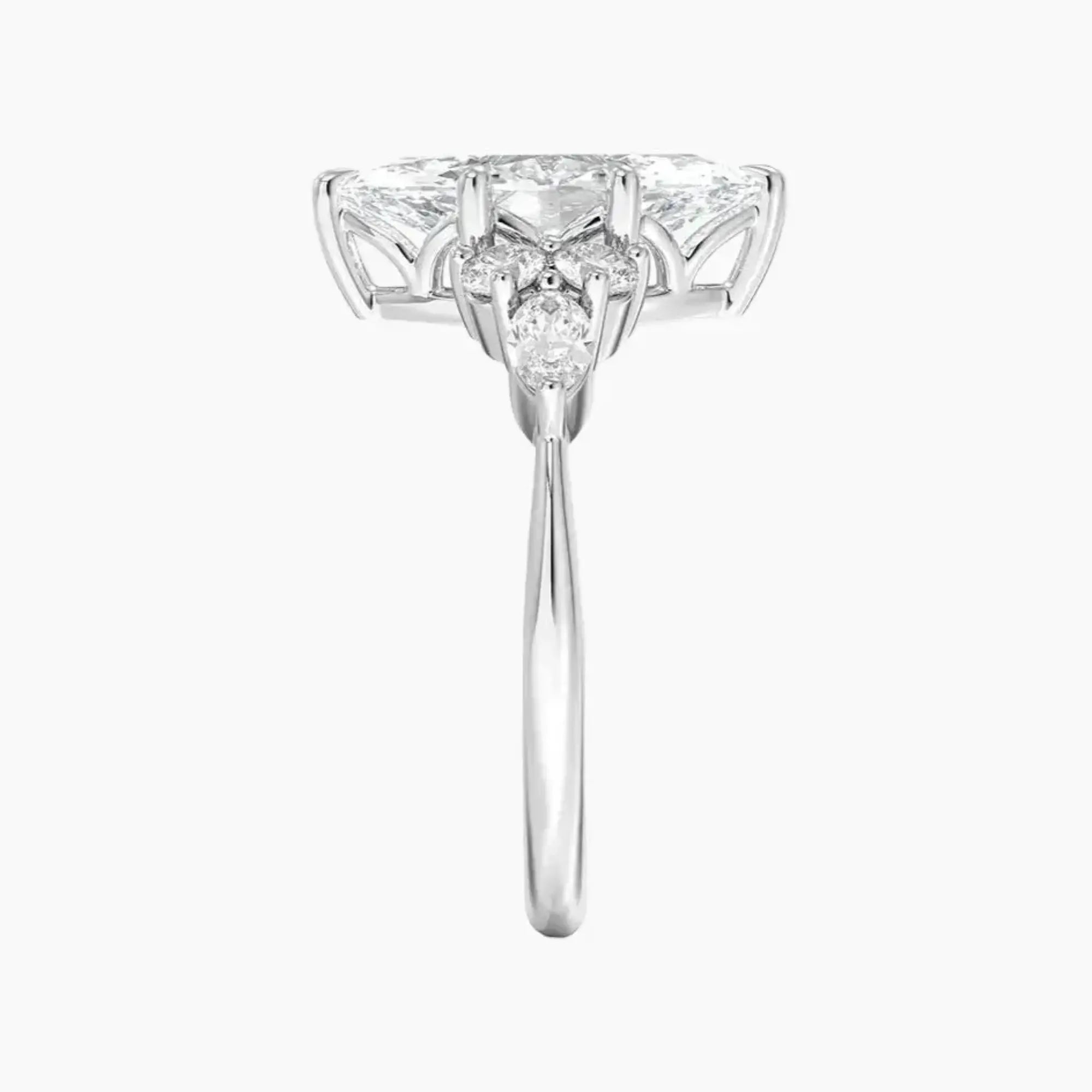 Ingrid Marquise Designer 3 Carat Lab Grown Diamond Engagement Ring in 14K Rose Gold