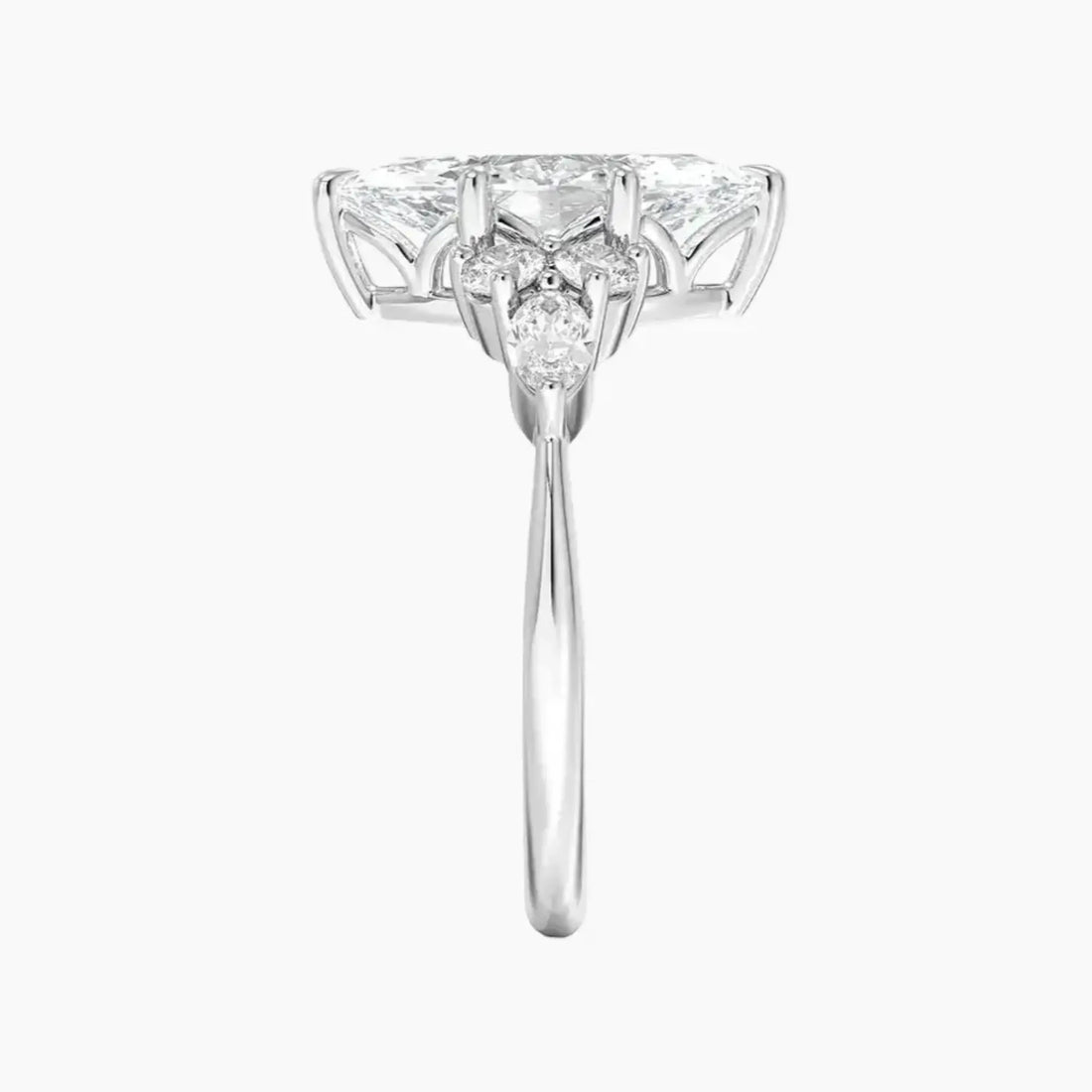 Ingrid Marquise Designer Diamond Ring Setting in 18K Yellow Gold