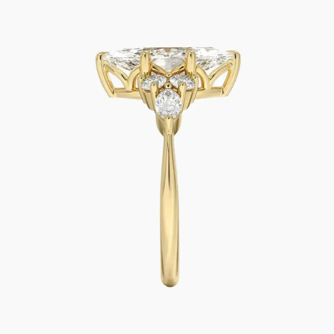 Ingrid Marquise Designer 1.5 Carat Lab Grown Diamond Engagement Ring in 14K Rose Gold