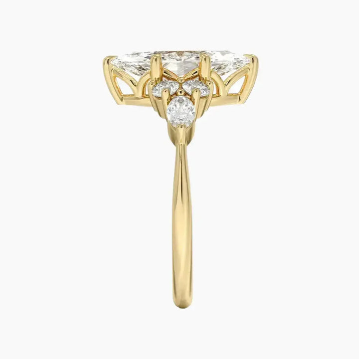 Ingrid Marquise Designer 1.5 Carat Lab Grown Diamond Engagement Ring in 14K Rose Gold