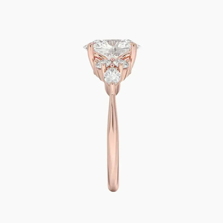 Ingrid Oval Designer 3 Carat Lab Grown Diamond Engagement Ring in 18K Yellow Gold