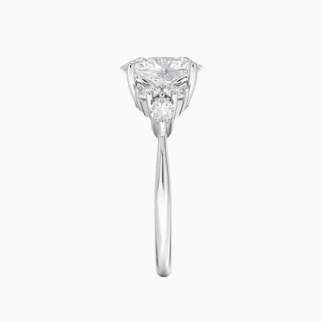Ingrid Oval Designer 2.5 Carat Lab Grown Diamond Engagement Ring in 18K Rose Gold