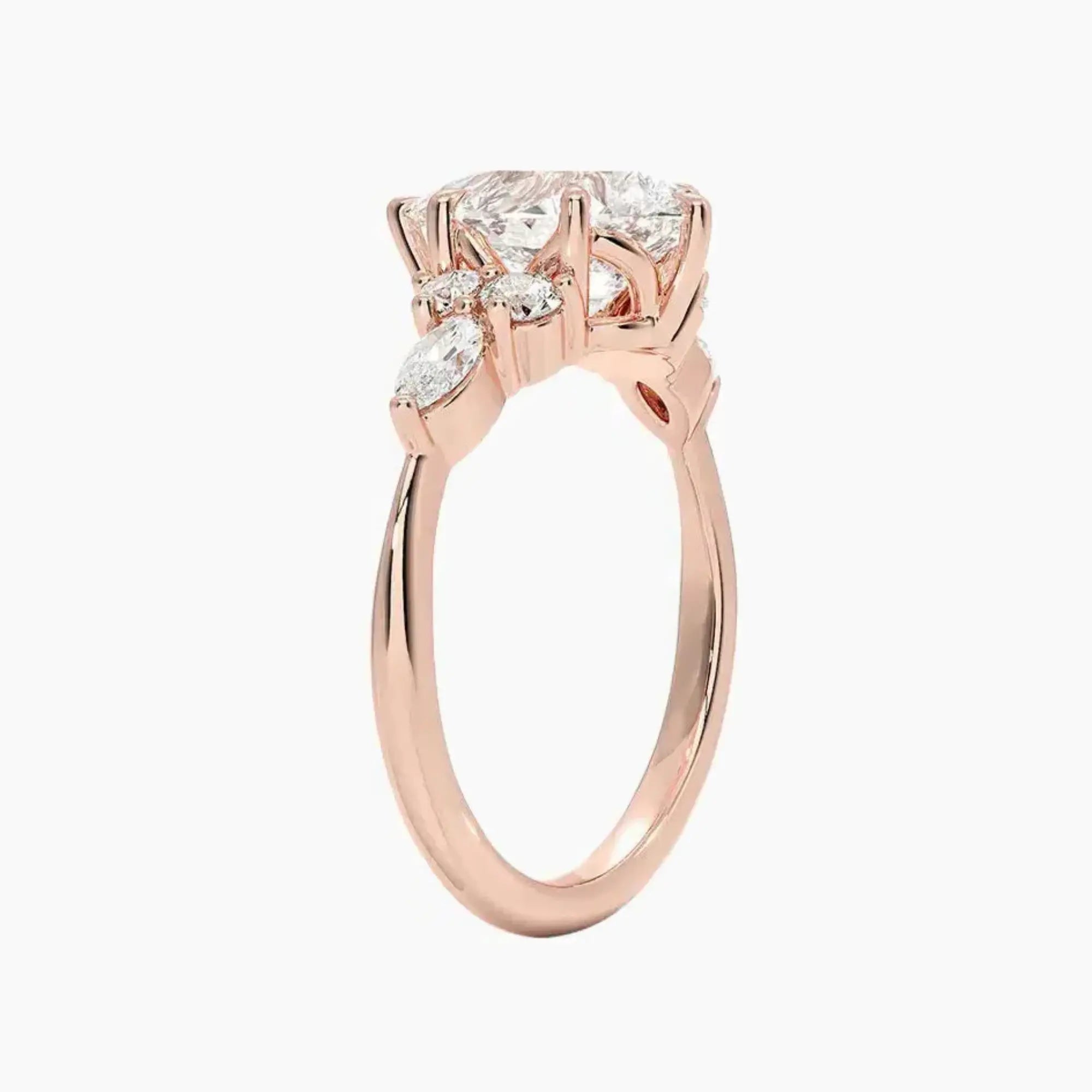 Ingrid Pear Designer 1.5 Carat Lab Grown Diamond Engagement Ring in 14K Yellow Gold