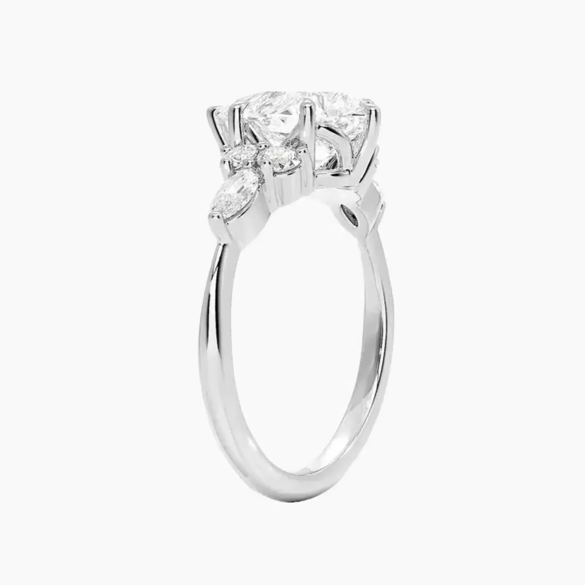 Ingrid Pear Designer 1.5 Carat Lab Grown Diamond Engagement Ring in 18K Yellow Gold