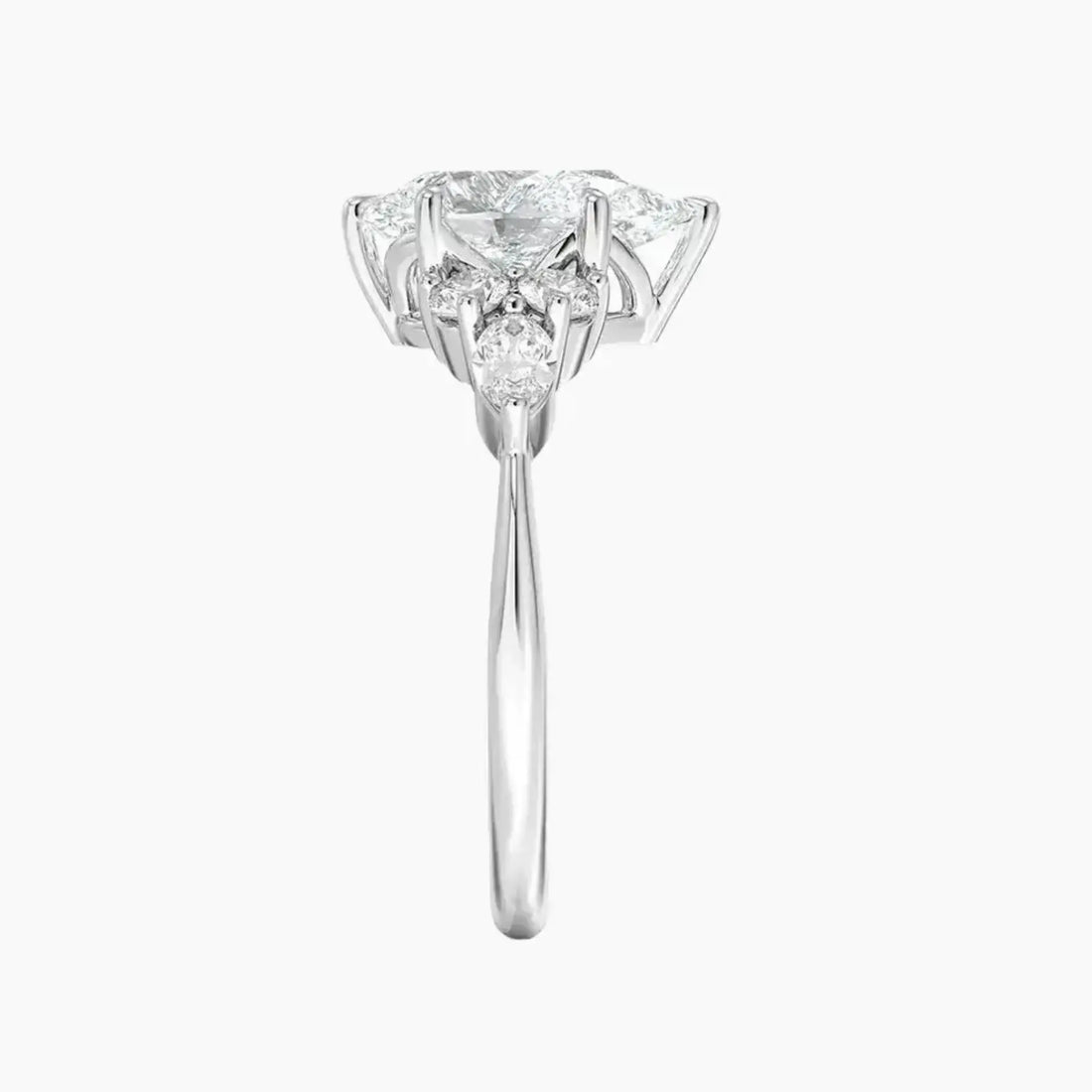 Ingrid Pear Designer 2.5 Carat Lab Grown Diamond Engagement Ring in 14K Rose Gold