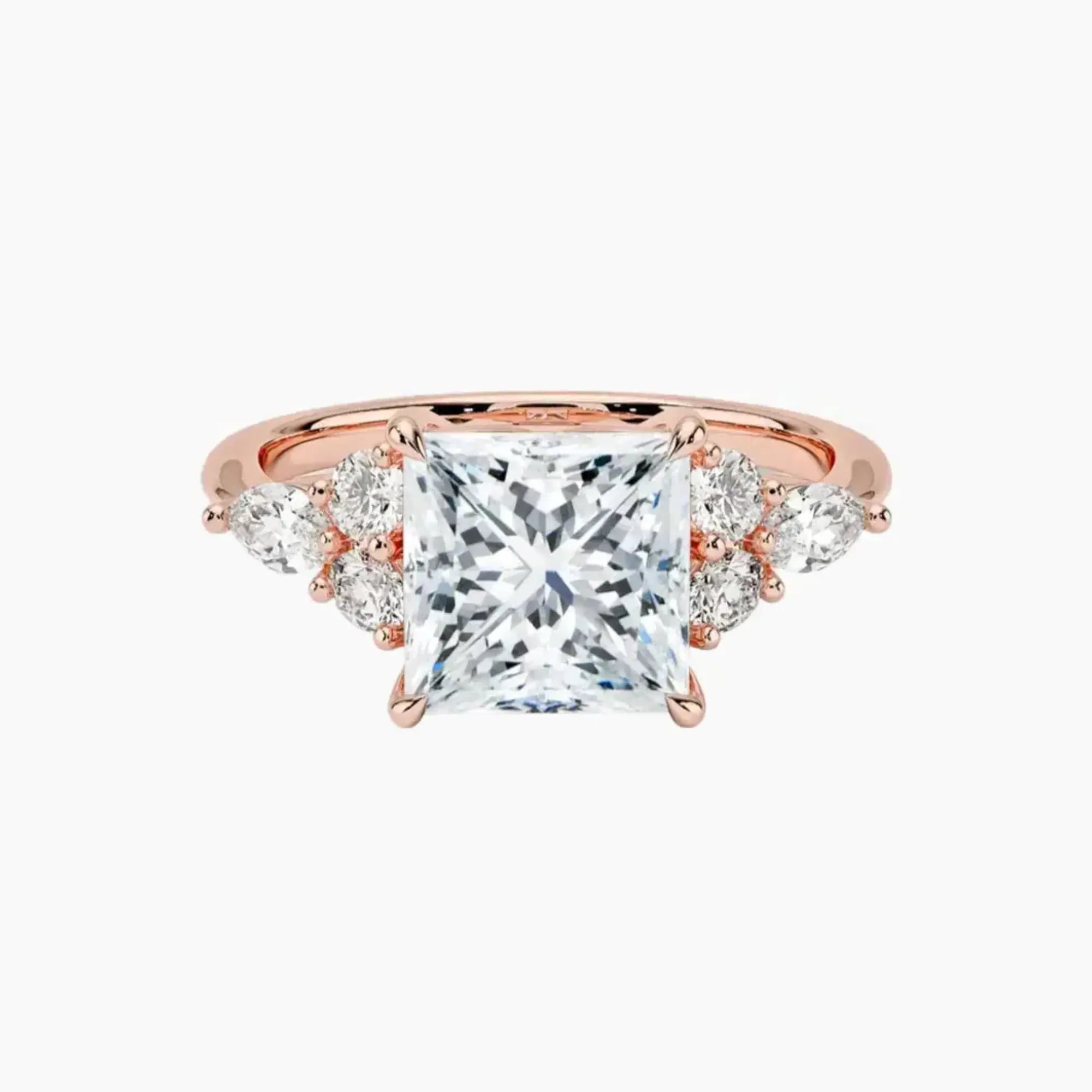 Ingrid Princess Designer 2.5 Carat Lab Grown Diamond Engagement Ring in 14K Yellow Gold