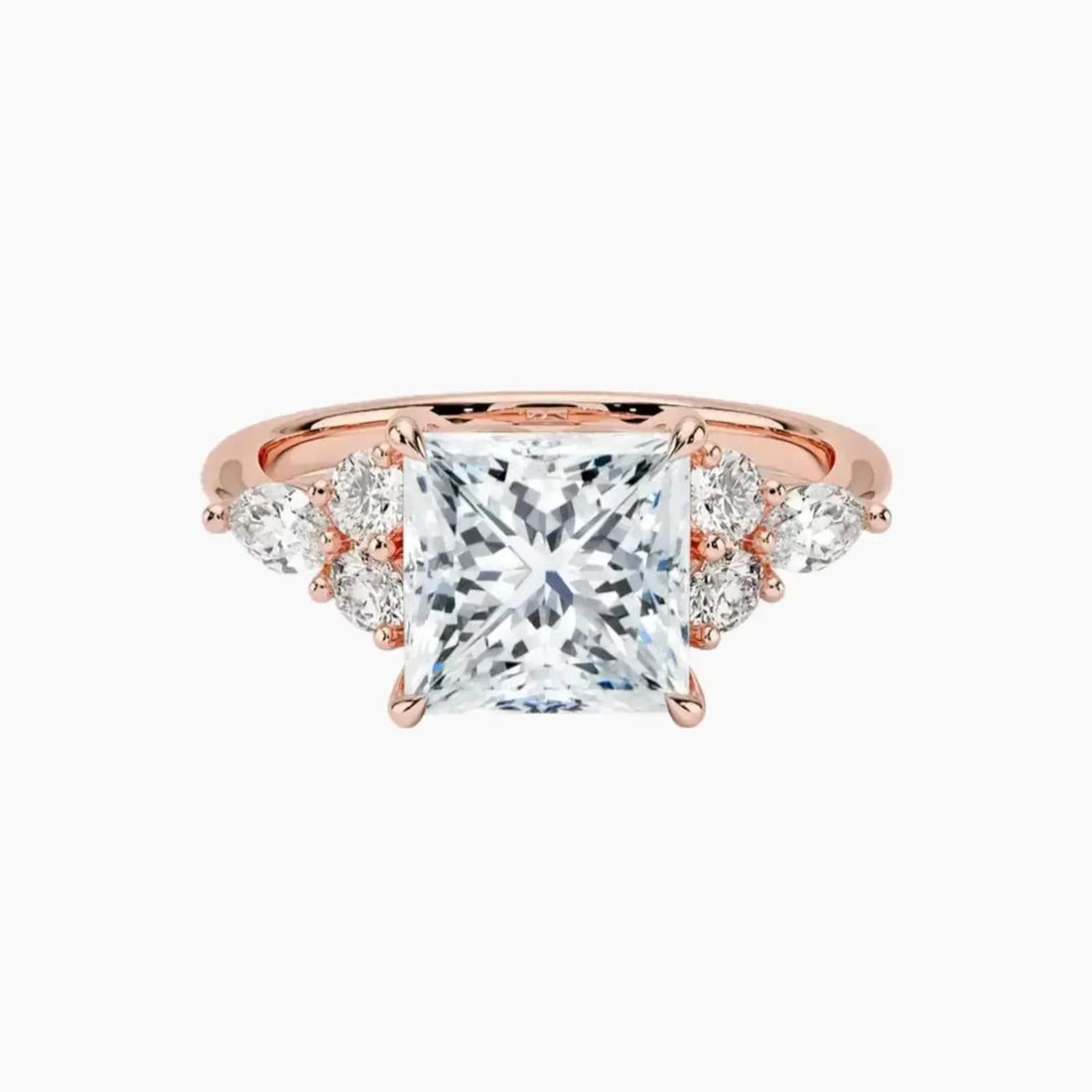 Ingrid Princess Designer 2.5 Carat Lab Grown Diamond Engagement Ring in 18K Yellow Gold