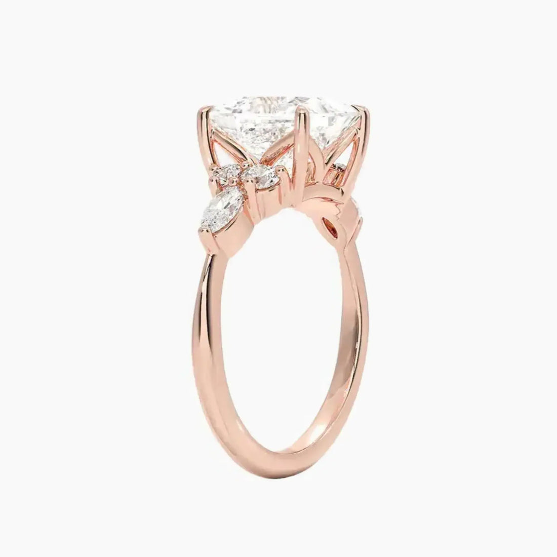 Ingrid Princess Designer 3 Carat Lab Grown Diamond Engagement Ring in 14K Yellow Gold