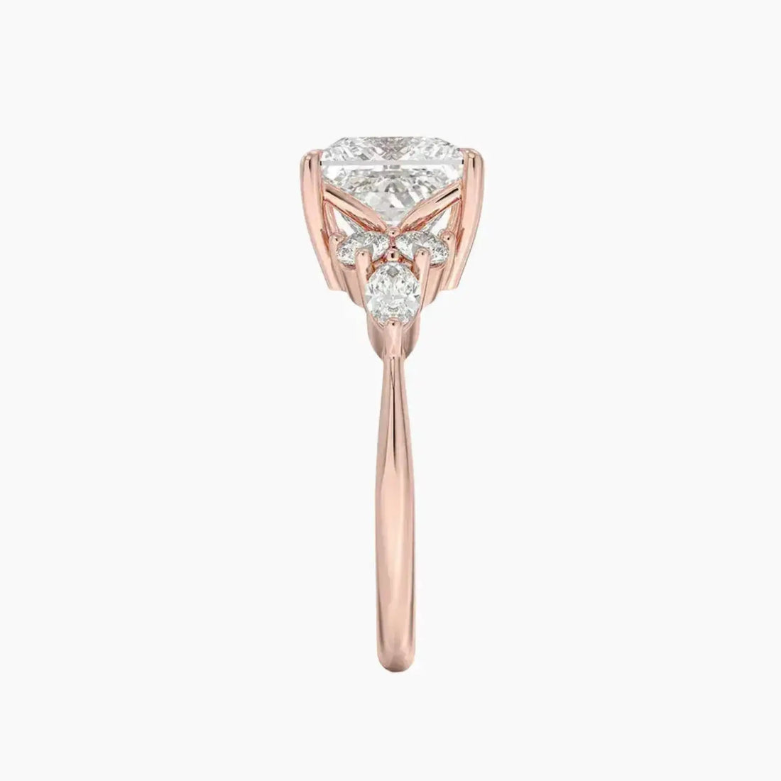 Ingrid Princess Designer 3 Carat Lab Grown Diamond Engagement Ring in 14K Yellow Gold