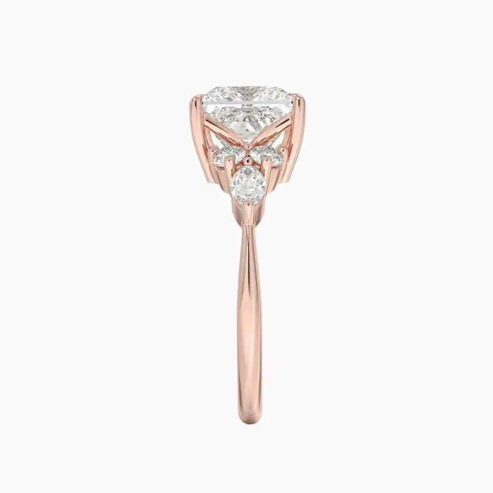 Ingrid Princess Designer 3 Carat Lab Grown Diamond Engagement Ring in 14K Yellow Gold