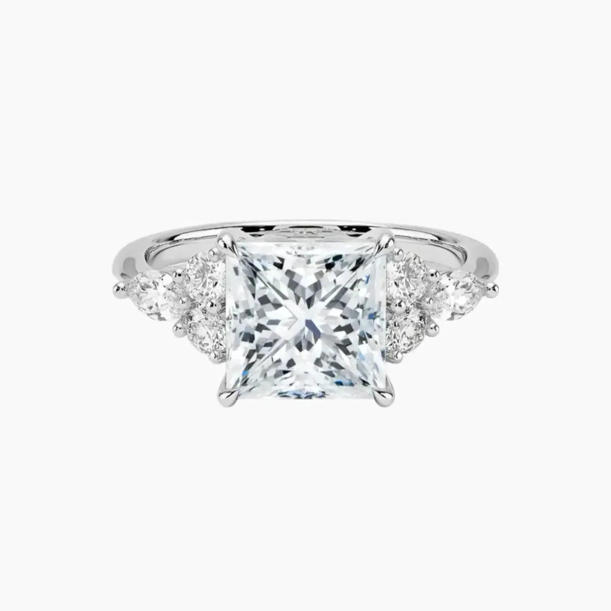 Ingrid Princess Designer 2.5 Carat Lab Grown Diamond Engagement Ring in 14K Yellow Gold