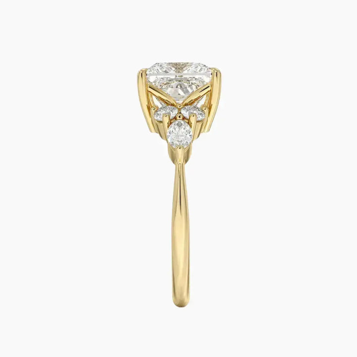 Ingrid Princess Designer 3 Carat Lab Grown Diamond Engagement Ring in 18K Rose Gold