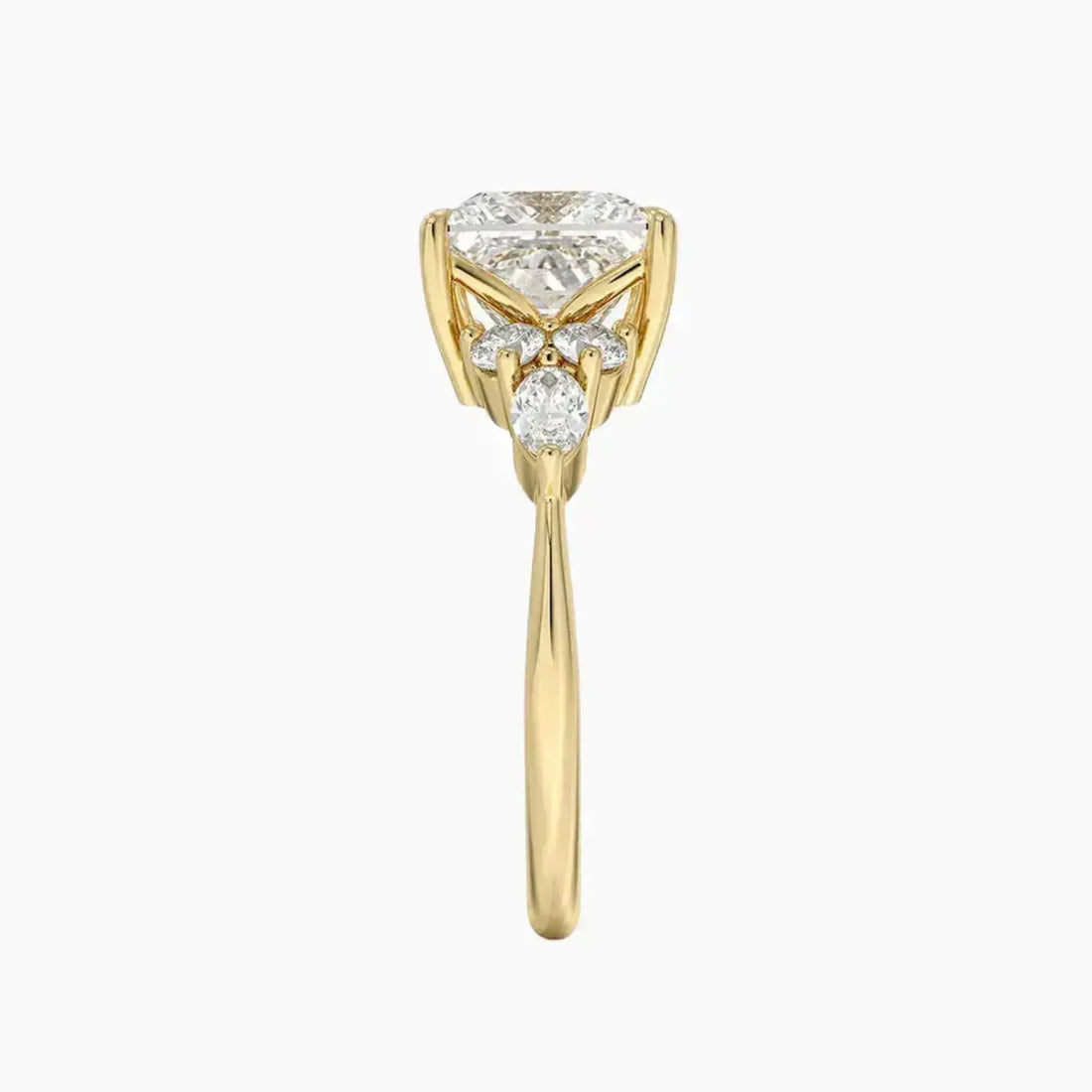 Ingrid Princess Designer 2 Carat Lab Grown Diamond Engagement Ring in 14K Rose Gold