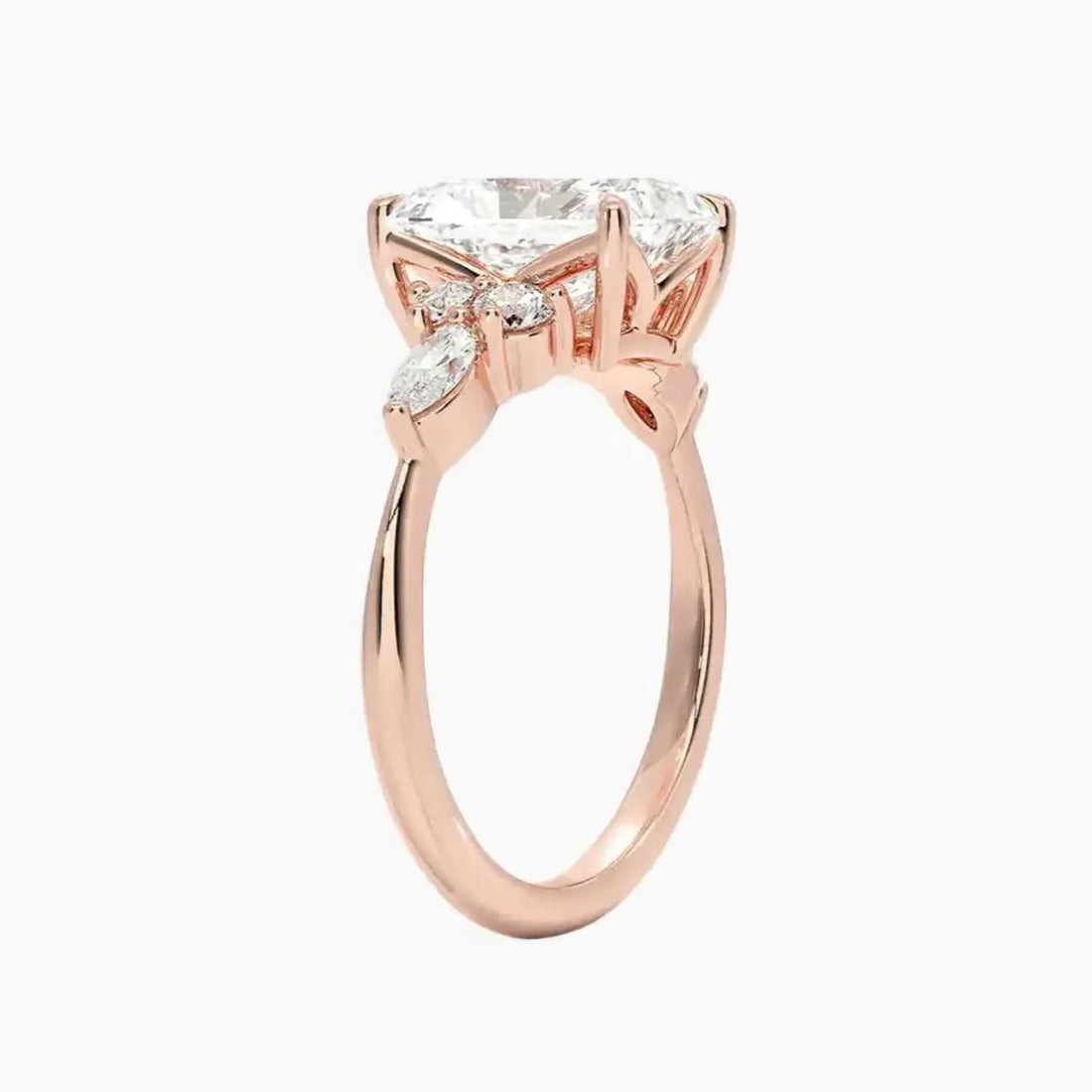 Ingrid Radiant Designer 2 Carat Lab Grown Diamond Engagement Ring in 14K Yellow Gold
