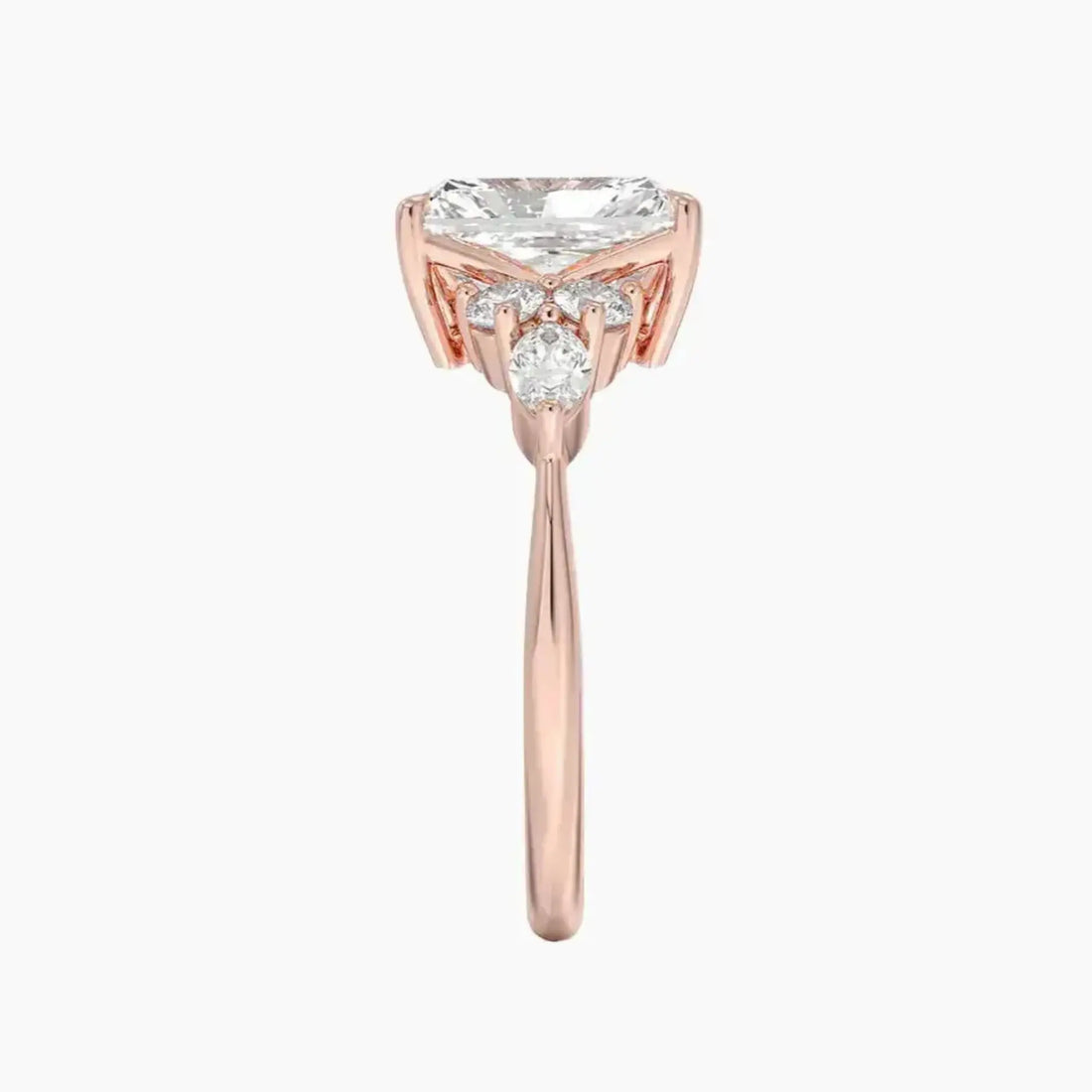 Ingrid Radiant Designer 1 Carat Lab Grown Diamond Engagement Ring in 18K Yellow Gold