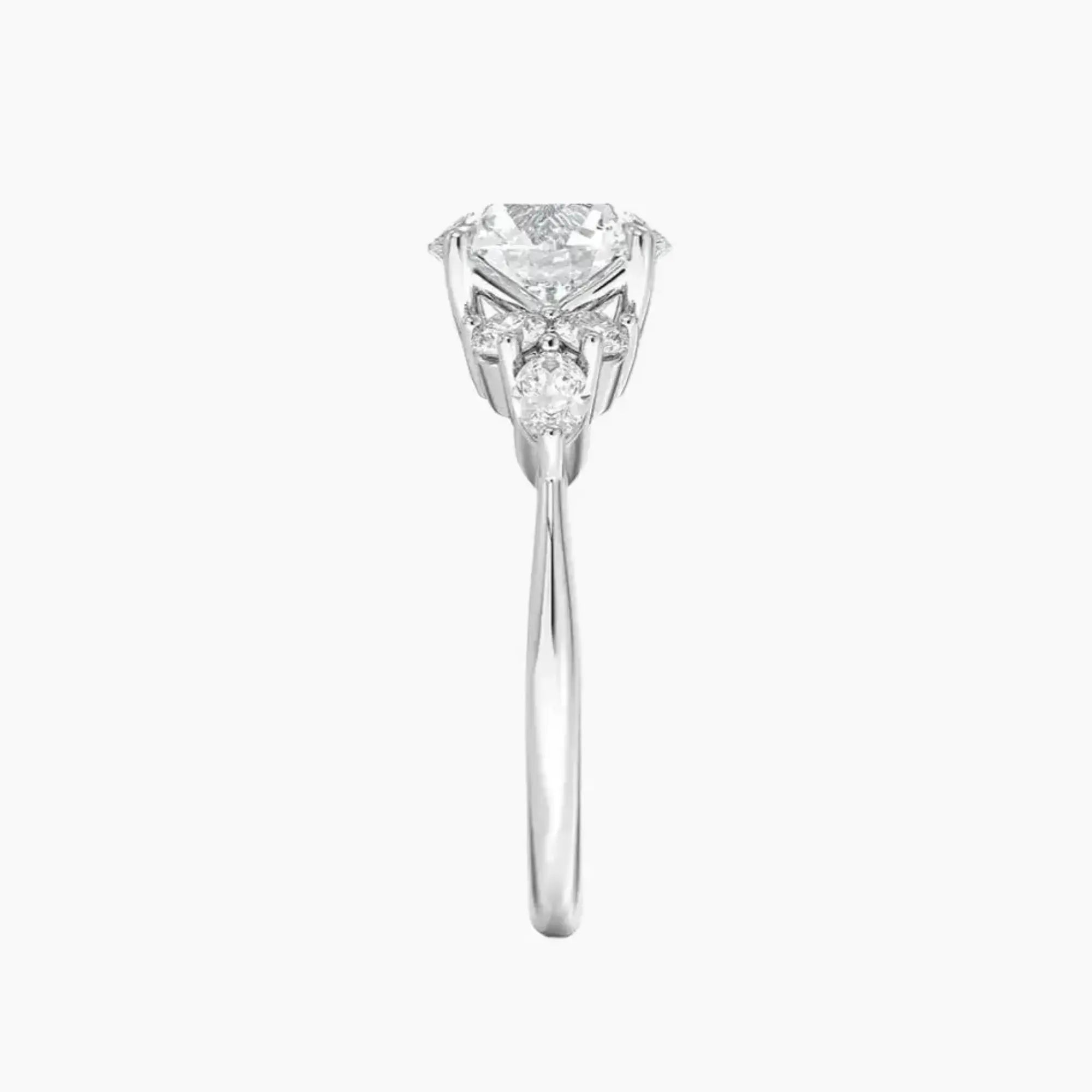 Ingrid Round Designer 2 Carat Lab Grown Diamond Engagement Ring in 14K Rose Gold