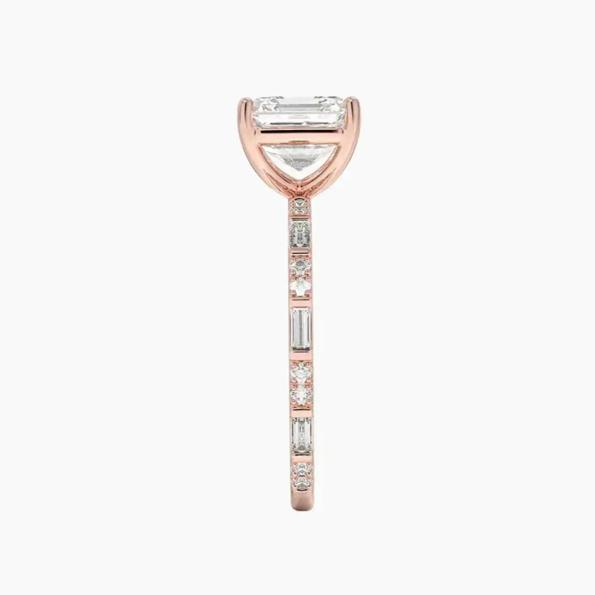 Evelina Asscher Designer 3 Carat Lab Grown Diamond Engagement Ring in 18K Yellow Gold
