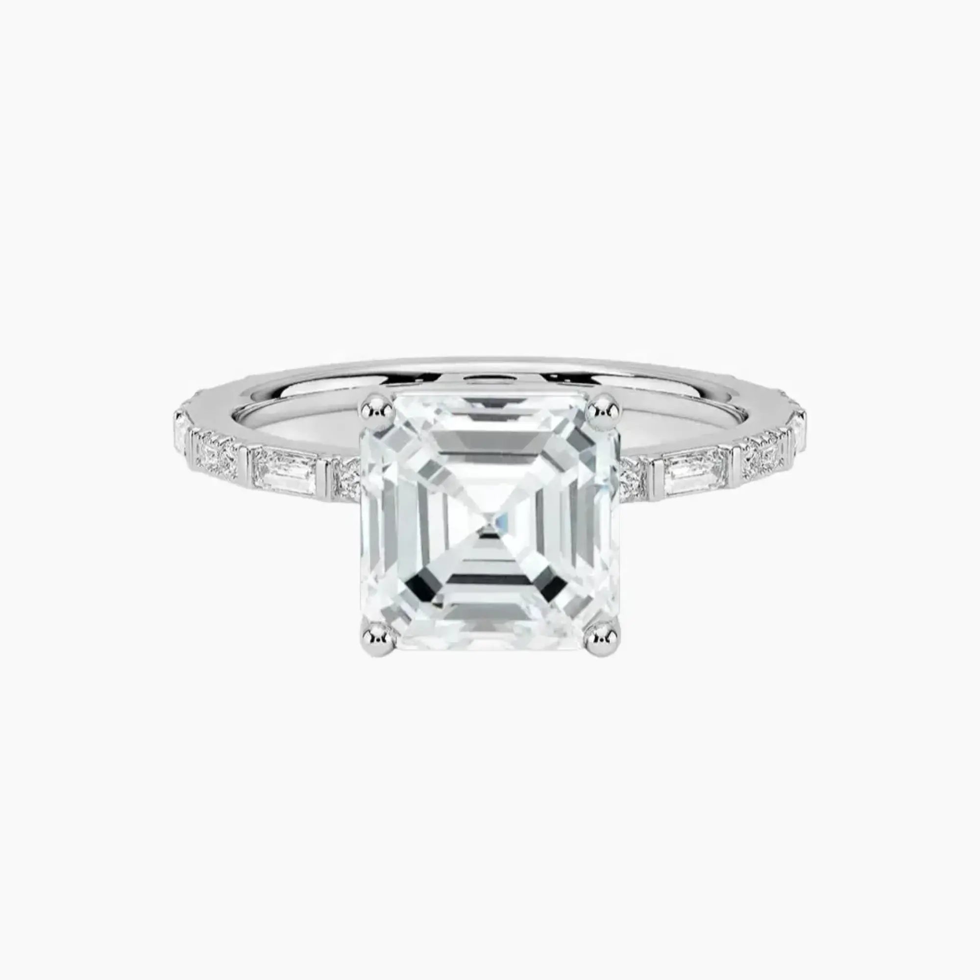 Evelina Asscher Designer Diamond Ring Setting in 18K Yellow Gold