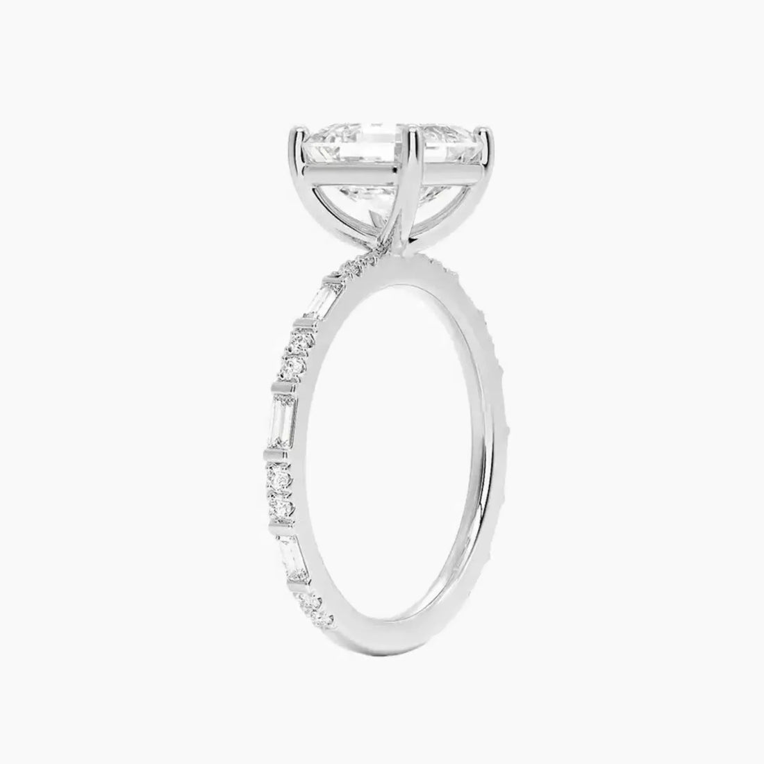 Evelina Asscher Designer Diamond Ring Setting in 14K Yellow Gold