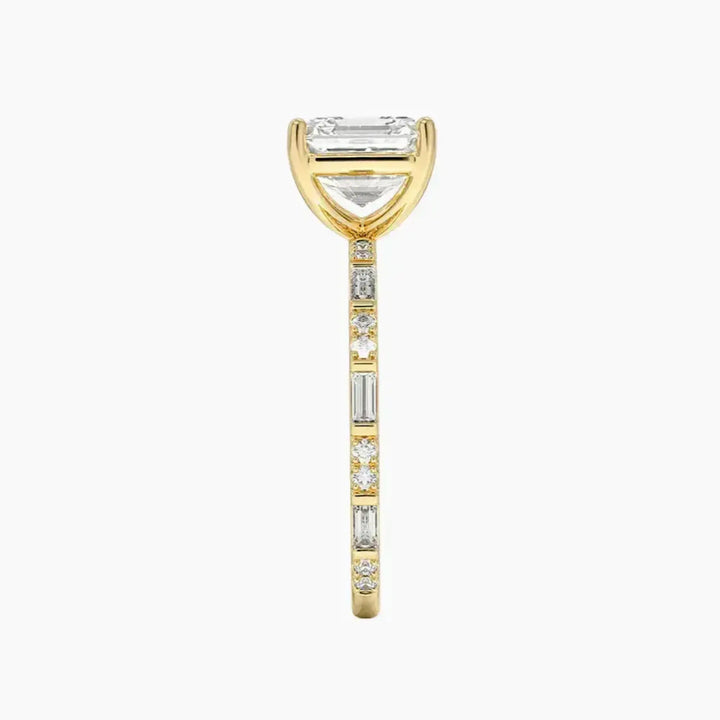 Evelina Asscher Designer 1.5 Carat Lab Grown Diamond Engagement Ring in 14K Rose Gold