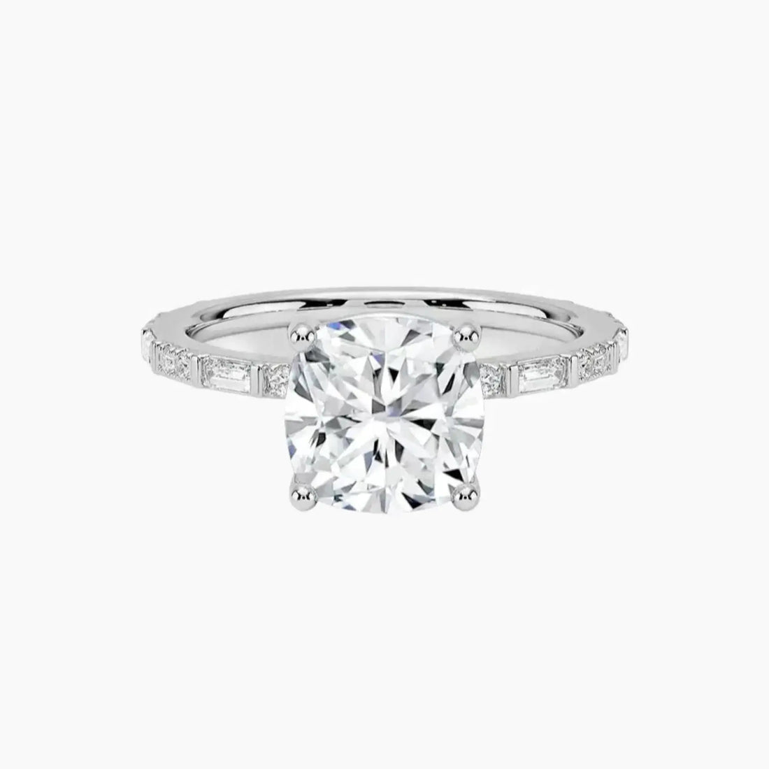 Evelina Cushion Designer 1.5 Carat Lab Grown Diamond Engagement Ring in 14K Yellow Gold
