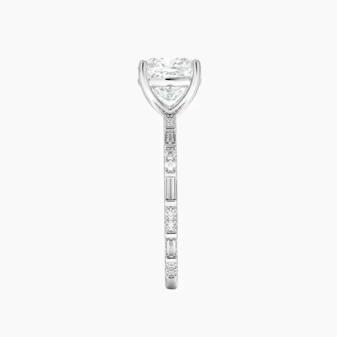 Evelina Cushion Designer 1.5 Carat Lab Grown Diamond Engagement Ring in 18K Rose Gold