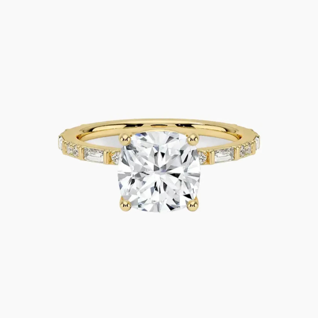 Evelina Cushion Designer Diamond Ring Setting in 18K Rose Gold