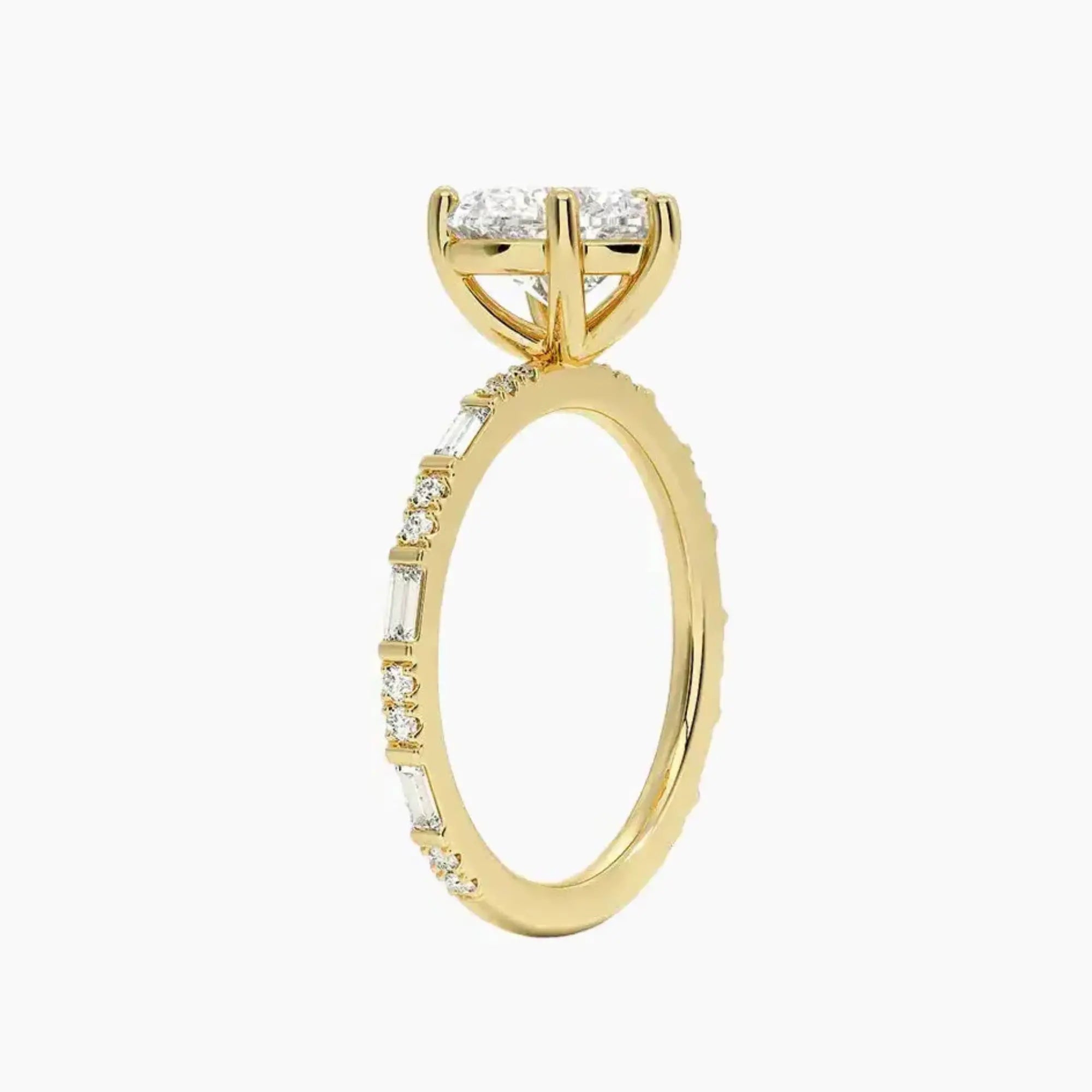 Evelina Heart Designer Diamond Ring Setting in 18K Rose Gold