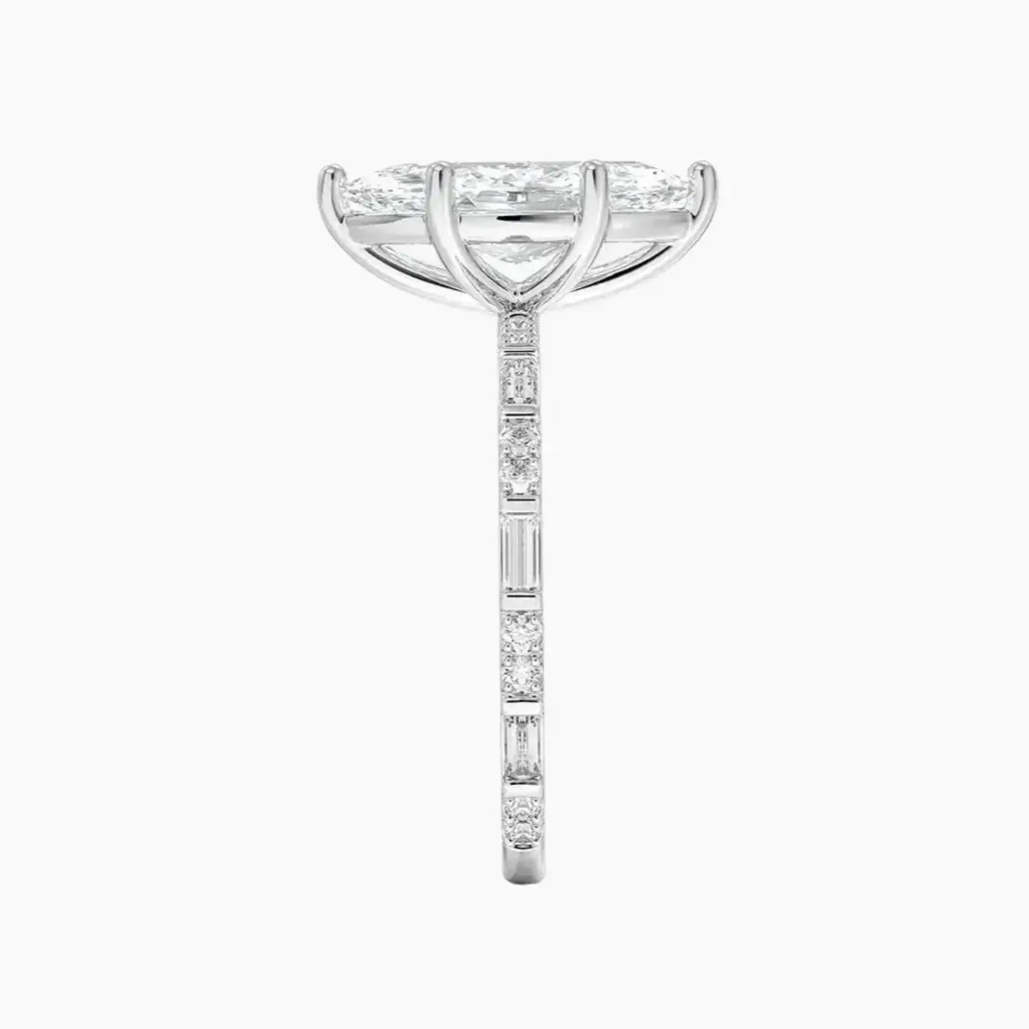 Evelina Marquise Designer Diamond Ring Setting in 18K White Gold