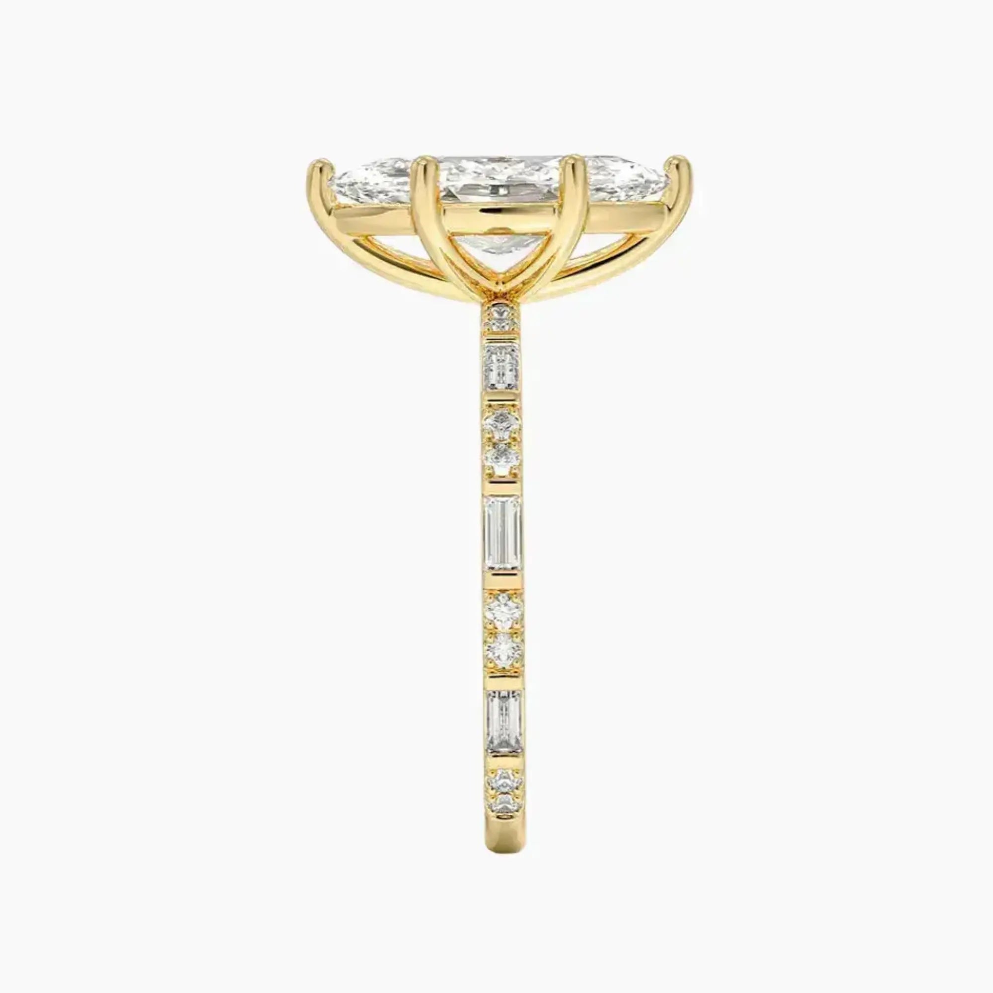 Evelina Marquise Designer Diamond Ring Setting in 18K White Gold