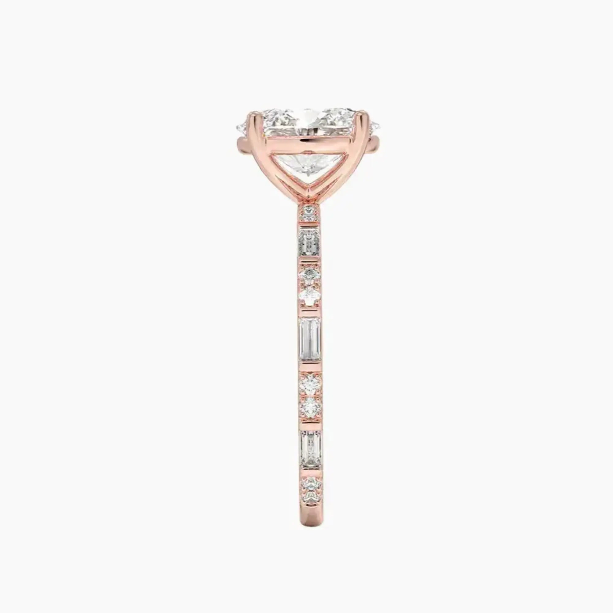 Evelina Oval Designer 2 Carat Lab Grown Diamond Engagement Ring in 18K White Gold