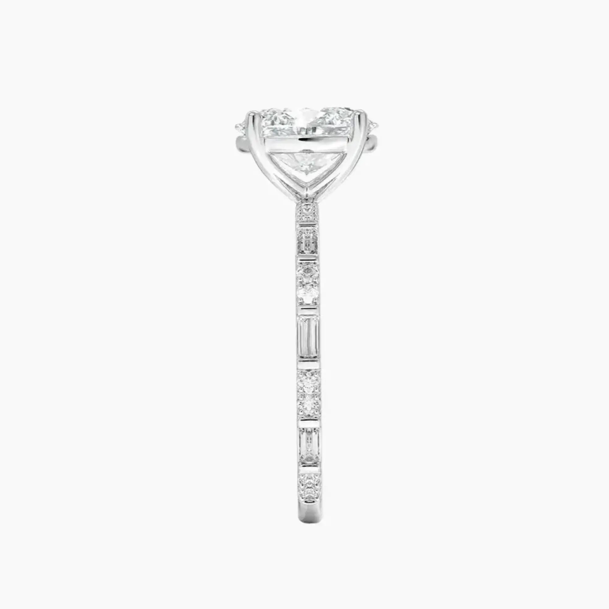 Evelina Oval Designer 2 Carat Lab Grown Diamond Engagement Ring in 18K Rose Gold