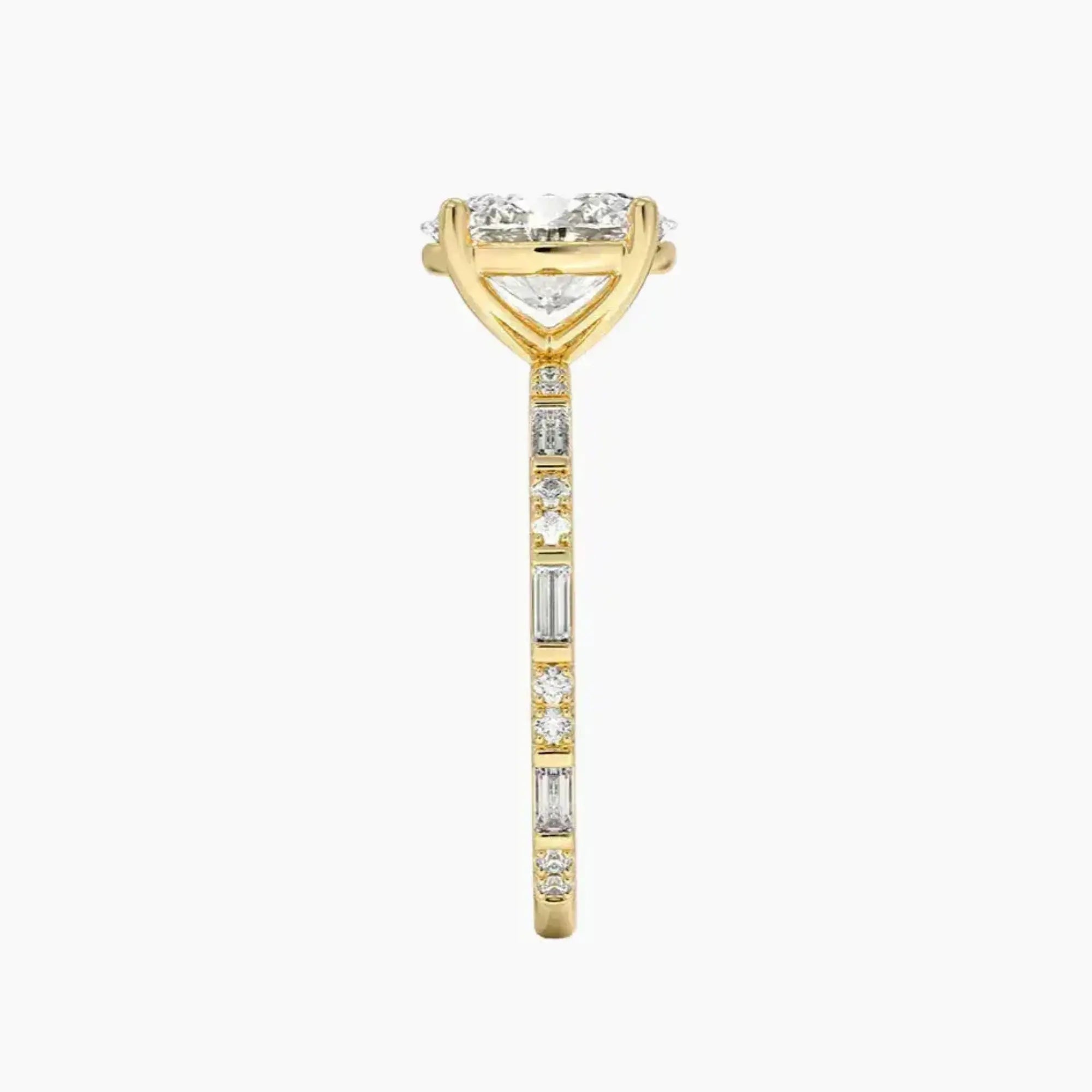 Evelina Oval Designer 2 Carat Lab Grown Diamond Engagement Ring in 14K White Gold