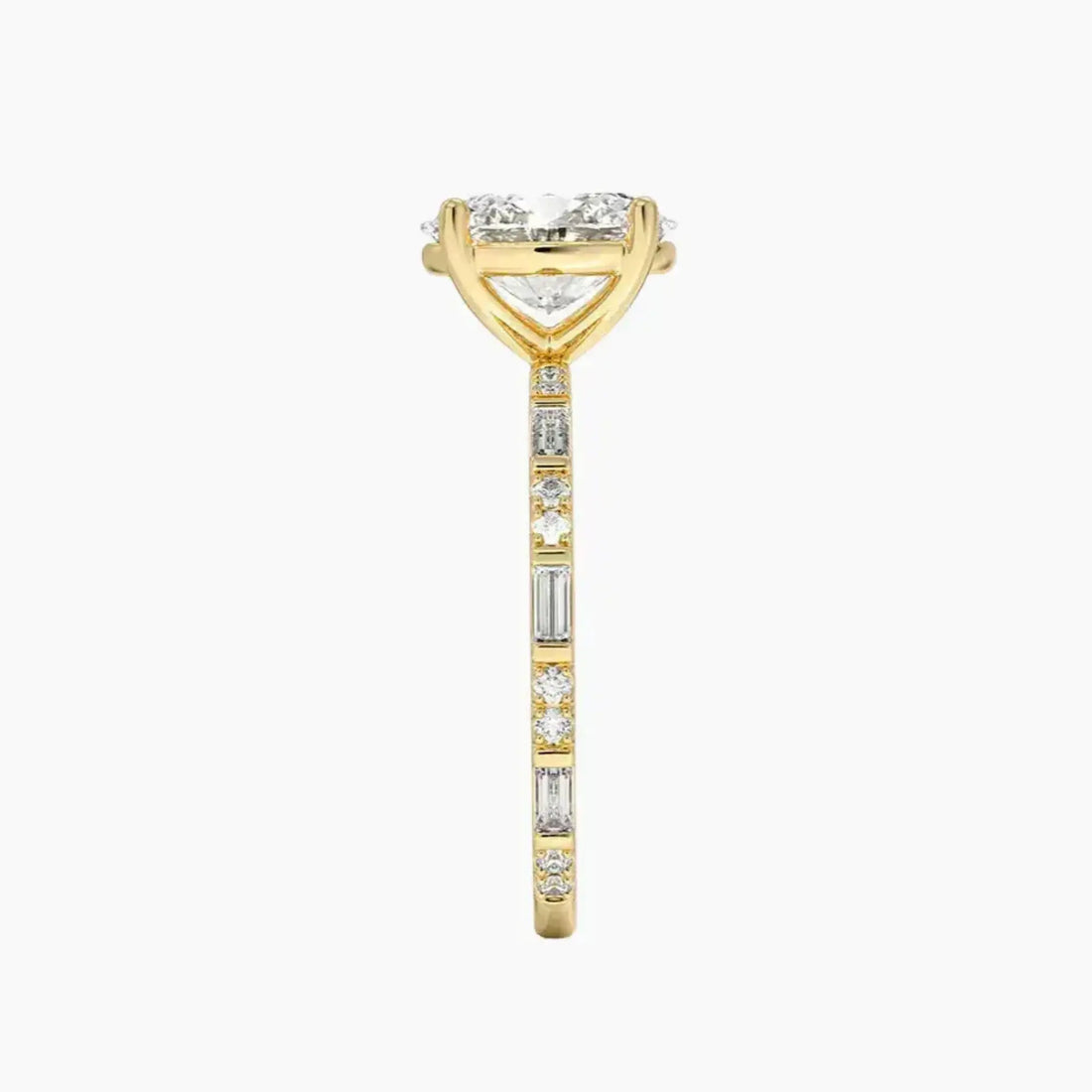 Evelina Oval Designer Diamond Ring Setting in 18K White Gold