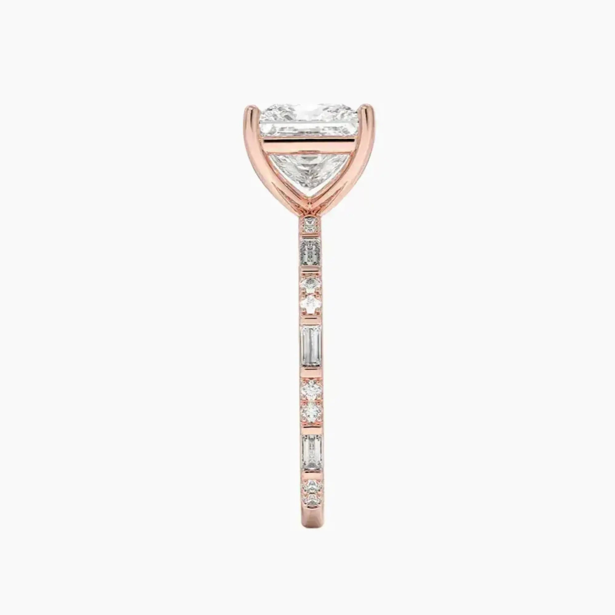 Evelina Princess Designer 2.5 Carat Lab Grown Diamond Engagement Ring in 18K White Gold