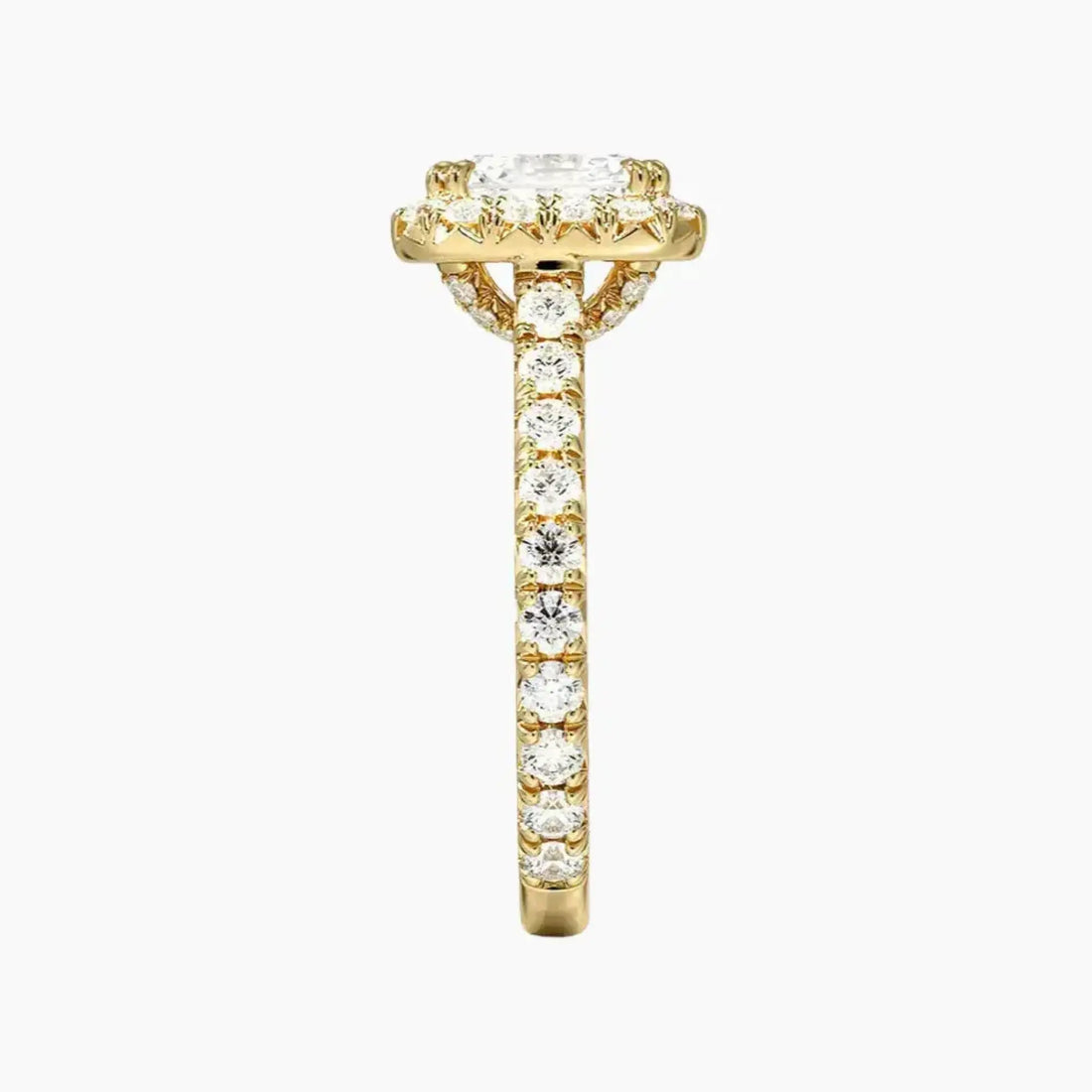 Ophelia Asscher Hidden Halo 1 Carat Lab Grown Diamond Engagement Ring in 14K Rose Gold