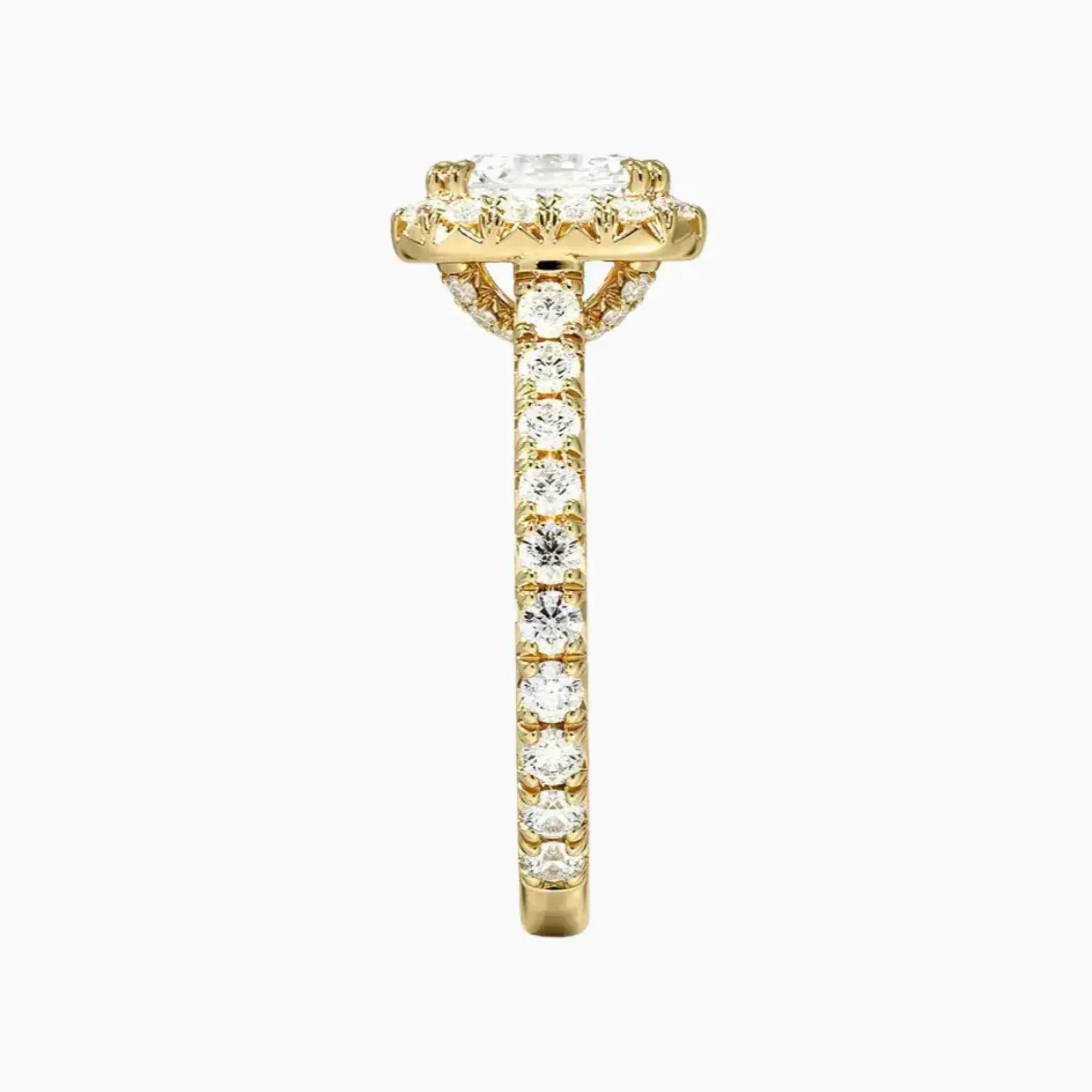 Ophelia Asscher Hidden Halo 1.5 Carat Lab Grown Diamond Engagement Ring in 14K Rose Gold